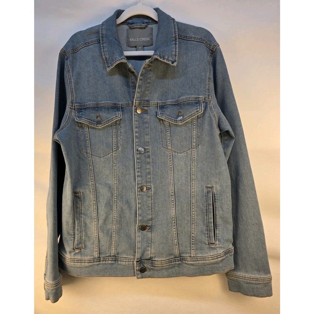 Falls Creek Women's Medium Jean Jacket With Pockets Western Wear Coat Button Up